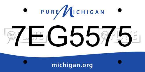 7EG5575 Michigan License Plate