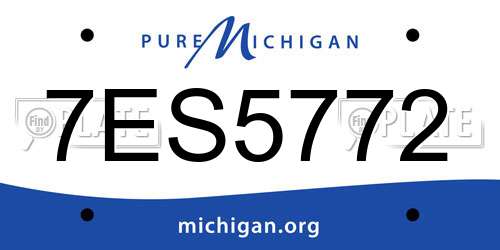 7ES5772 Michigan License Plate