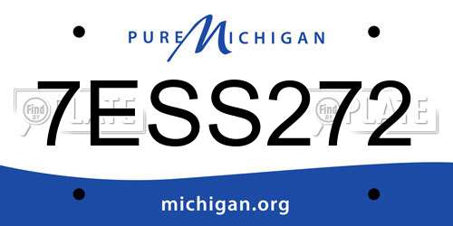 7ESS272 Michigan License Plate