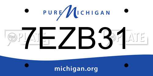 7EZB31 Michigan License Plate
