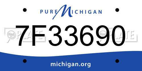 7F33690 Michigan License Plate