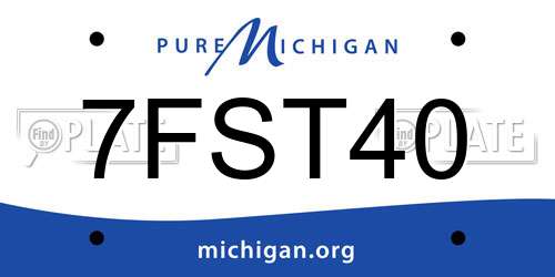 7FST40 Michigan License Plate