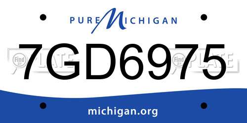 7GD6975 Michigan License Plate