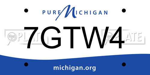 7GTW4 Michigan License Plate