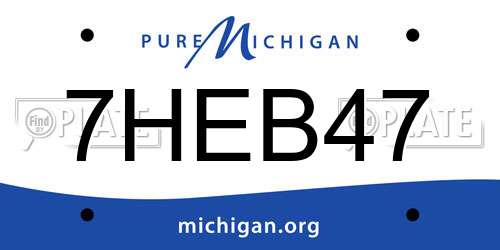 7HEB47 Michigan License Plate