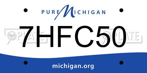 7HFC50 Michigan License Plate