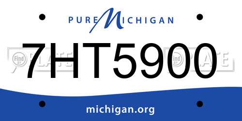 7HT5900 Michigan License Plate