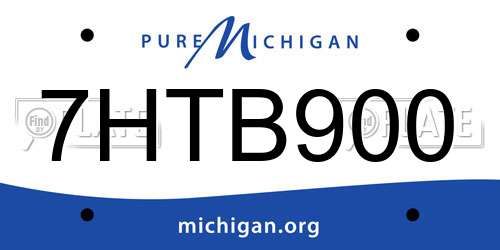 7HTB900 Michigan License Plate
