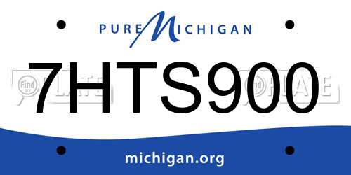 7HTS900 Michigan License Plate
