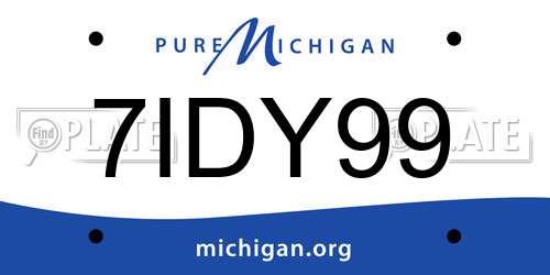 7IDY99 Michigan License Plate