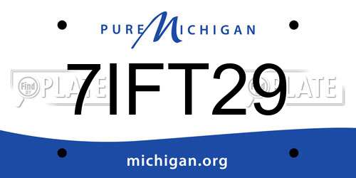 7IFT29 Michigan License Plate