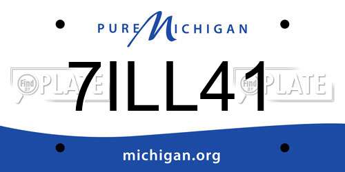 7ILL41 Michigan License Plate
