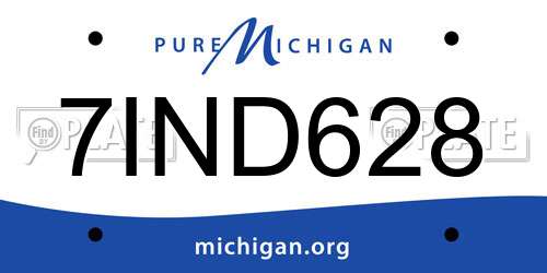 7IND628 Michigan License Plate