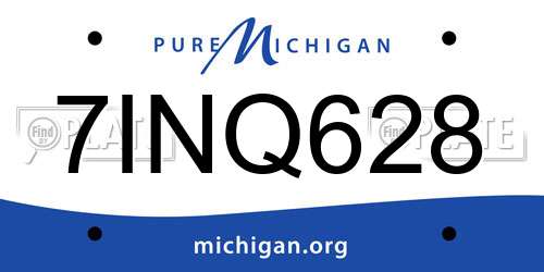 7INQ628 Michigan License Plate