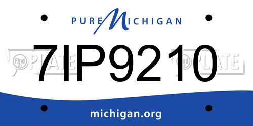7IP9210 Michigan License Plate