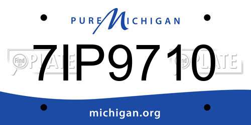 7IP9710 Michigan License Plate