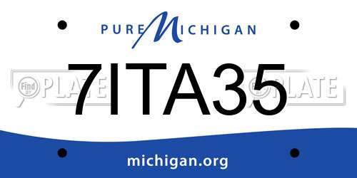 7ITA35 Michigan License Plate