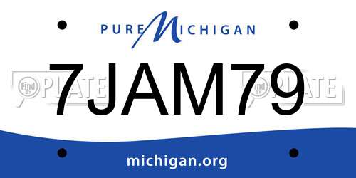 7JAM79 Michigan License Plate