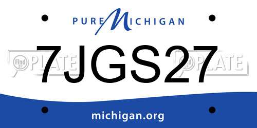 7JGS27 Michigan License Plate