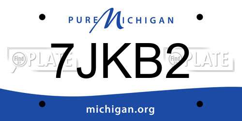 7JKB2 Michigan License Plate
