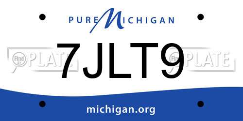 7JLT9 Michigan License Plate