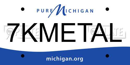 7KMETAL Michigan License Plate