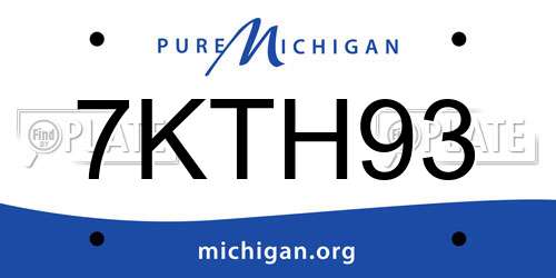 7KTH93 Michigan License Plate