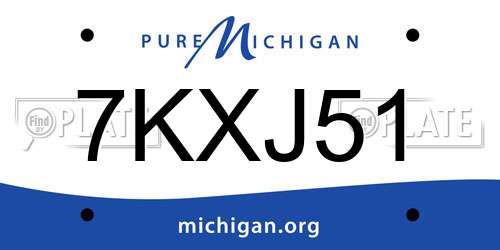 7KXJ51 Michigan License Plate