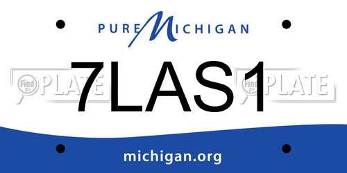 7LAS1 Michigan License Plate