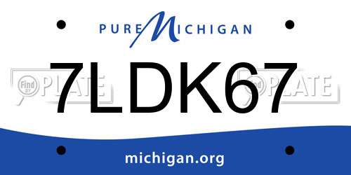 7LDK67 Michigan License Plate