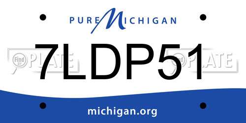 7LDP51 Michigan License Plate