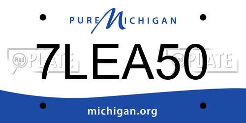 7LEA50 Michigan License Plate