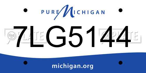7LG5144 Michigan License Plate
