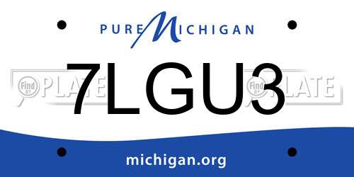 7LGU3 Michigan License Plate