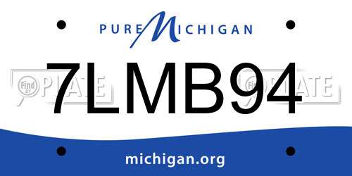 7LMB94 Michigan License Plate