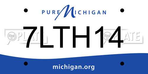 7LTH14 Michigan License Plate