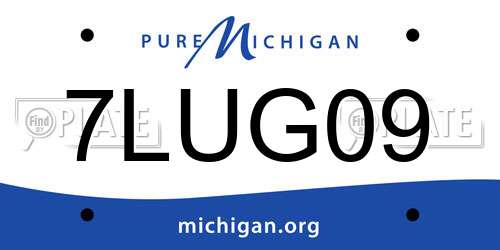 7LUG09 Michigan License Plate