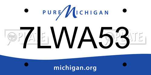 7LWA53 Michigan License Plate