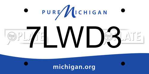 7LWD3 Michigan License Plate