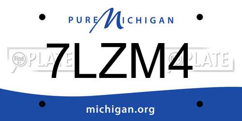7LZM4 Michigan License Plate
