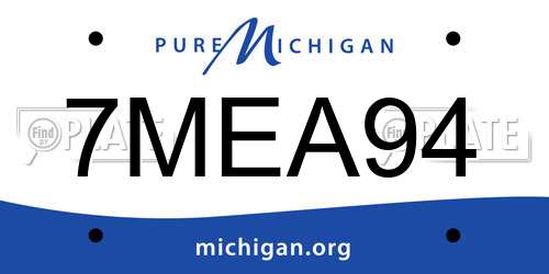 7MEA94 Michigan License Plate
