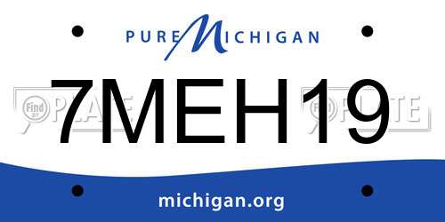 7MEH19 Michigan License Plate