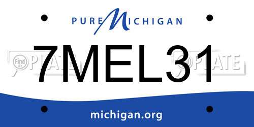7MEL31 Michigan License Plate
