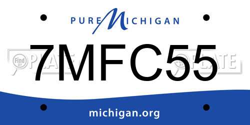 7MFC55 Michigan License Plate