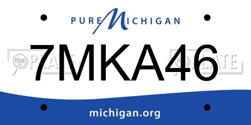 7MKA46 Michigan License Plate