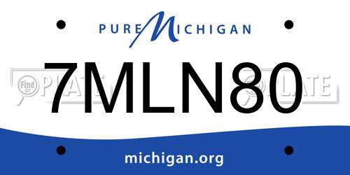 7MLN80 Michigan License Plate