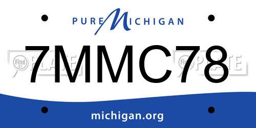 7MMC78 Michigan License Plate