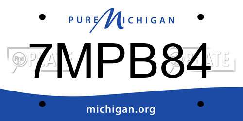 7MPB84 Michigan License Plate