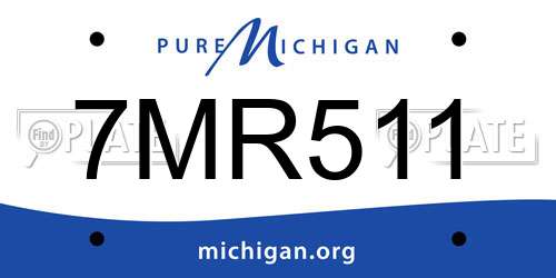 7MR511 Michigan License Plate