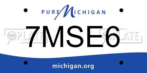 7MSE6 Michigan License Plate